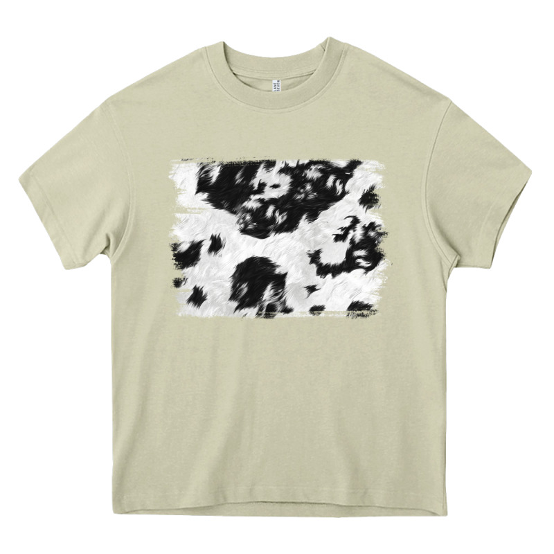 Black And White Cowhide Backround Heavy Core Tee by NancyCooperArtShop | Teevron