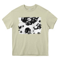 Mossy black and white cowhide backround Heavy Core Tee - NancyCooperArtShop