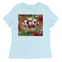 Baby Blue ho ho ho heifer Christmas heifers Ladies Tee - Jasminsmagicworld