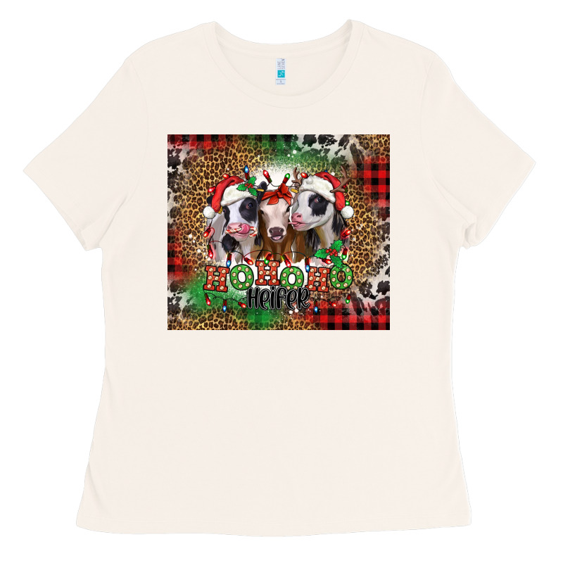 Ho Ho Ho Heifer Christmas Heifers Ladies Tee by Jasminsmagicworld | Teevron