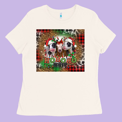 Ho Ho Ho Heifer Christmas Heifers Ladies Tee Designed By Jasminsmagicworld