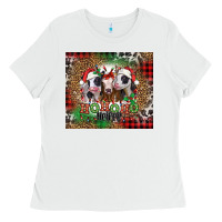 White ho ho ho heifer Christmas heifers Ladies Tee - Jasminsmagicworld
