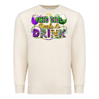 Sandshell This girl needs a drink Premium Sweatshirt - FaDigitalArtStudio