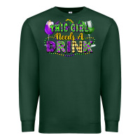 Sports Green This girl needs a drink Premium Sweatshirt - FaDigitalArtStudio