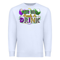 White This girl needs a drink Premium Sweatshirt - FaDigitalArtStudio