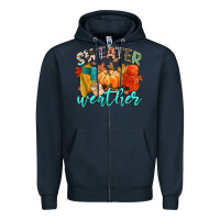 Navy weather Zipper Hoodie - CowGirlArtShop