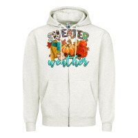Oatmeal Heather weather Zipper Hoodie - CowGirlArtShop
