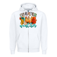 White weather Zipper Hoodie - CowGirlArtShop