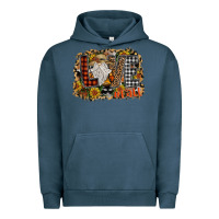 Pigment Midnight Navy Love Fall Urban Hoodie - CowhideDigitalArt