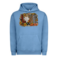 Pigment Pebble Blue Love Fall Urban Hoodie - CowhideDigitalArt