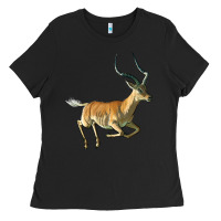 Black Impala Antelope Illustrations Ladies Tee - LillyAllenDesigns