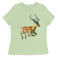 Matcha Impala Antelope Illustrations Ladies Tee - LillyAllenDesigns