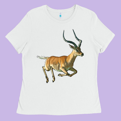 Impala Antelope Illustrations Ladies Tee Designed By Lillyallendesigns