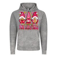 Cloud Rock Merry pink Christmas gnomes Vintage Hoodie - NancyCooperArtShop