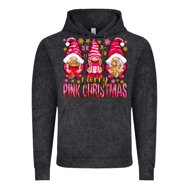 Merry Pink Christmas Gnomes Vintage Hoodie by NancyCooperArtShop | Teevron