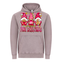 Vintage Zinc Merry pink Christmas gnomes Vintage Hoodie - NancyCooperArtShop