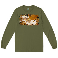 Army Green leopard cowhide brushstroke Long Sleeve Tee - Jasminsmagicworld