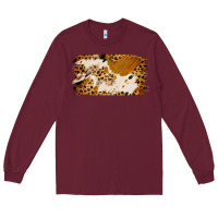 Burgundy leopard cowhide brushstroke Long Sleeve Tee - Jasminsmagicworld