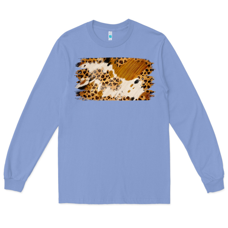 Leopard Cowhide Brushstroke Long Sleeve Tee by Jasminsmagicworld | Teevron
