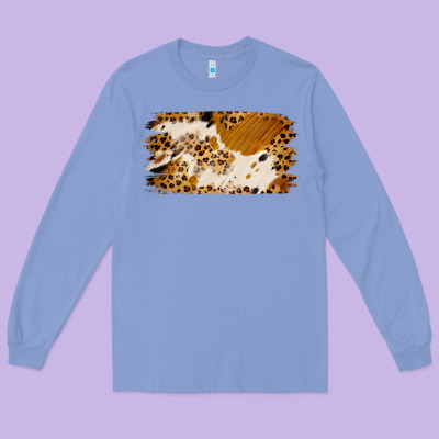 Leopard Cowhide Brushstroke Long Sleeve Tee Designed By Jasminsmagicworld