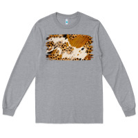 Heather Grey leopard cowhide brushstroke Long Sleeve Tee - Jasminsmagicworld