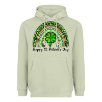 Matcha Happy St. Patrick's Day rainbow Heavyweight Hoodie - OliviaCreatesArt