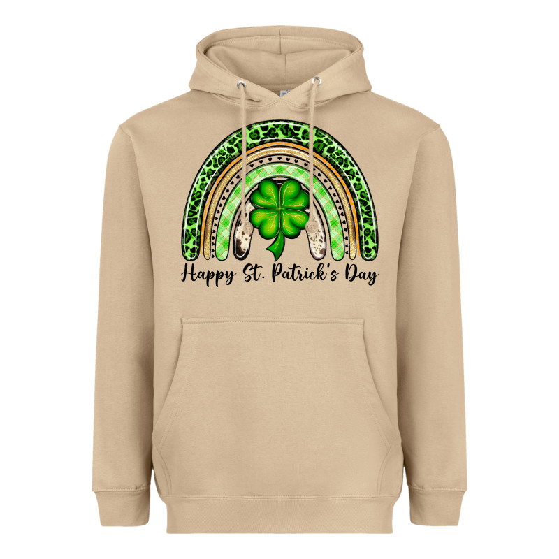 Happy St. Patrick's Day Rainbow Heavyweight Hoodie by OliviaCreatesArt | Teevron