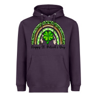 Plum Happy St. Patrick's Day rainbow Heavyweight Hoodie - OliviaCreatesArt