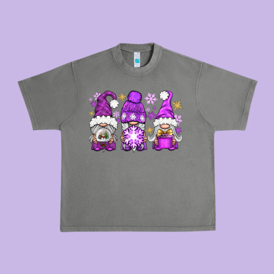 Purple Winter Gnomies Urban Heavy Tee Designed By Bundleandbundleshop