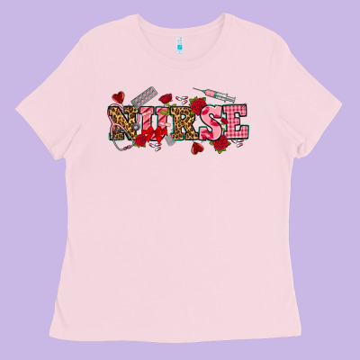 Valentines Day Nurse Ladies Tee Designed By Nancycooperartshop