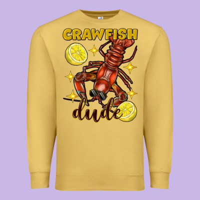 Mardi Gras Crawfish Dude Premium Sweatshirt Designed By Fadigitalartstudio