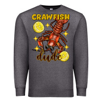 Charcoal Heather Mardi Gras Crawfish dude Premium Sweatshirt - FaDigitalArtStudio