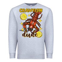 Heather Grey Mardi Gras Crawfish dude Premium Sweatshirt - FaDigitalArtStudio