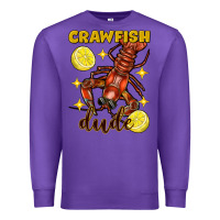 Purple Mardi Gras Crawfish dude Premium Sweatshirt - FaDigitalArtStudio