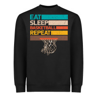 Black Eat Sleep Basketball Repeat Heavyweight Sweatshirt - Bettercallsaul