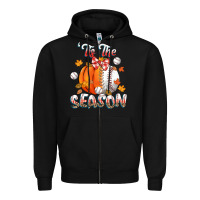 Black its the season baseball Zipper Hoodie - CowGirlArtShop