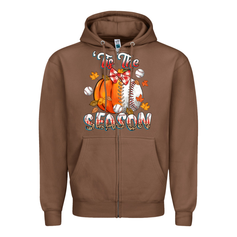 Its The Season Baseball Zipper Hoodie by CowGirlArtShop | Teevron