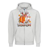 Dove Grey its the season baseball Zipper Hoodie - CowGirlArtShop