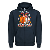 Navy its the season baseball Zipper Hoodie - CowGirlArtShop