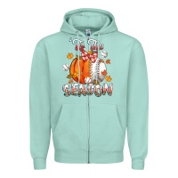 Seafoam its the season baseball Zipper Hoodie - CowGirlArtShop