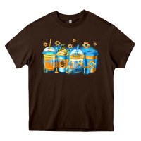 Chocolate Brown hanukkah coffee Heavy Core Tee - Jasminsmagicworld