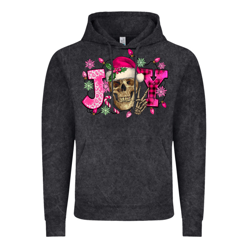 Pink Christmas Joy Skeleton Vintage Hoodie by NancyCooperArtShop | Teevron