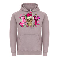 Vintage Zinc Pink Christmas Joy skeleton Vintage Hoodie - NancyCooperArtShop