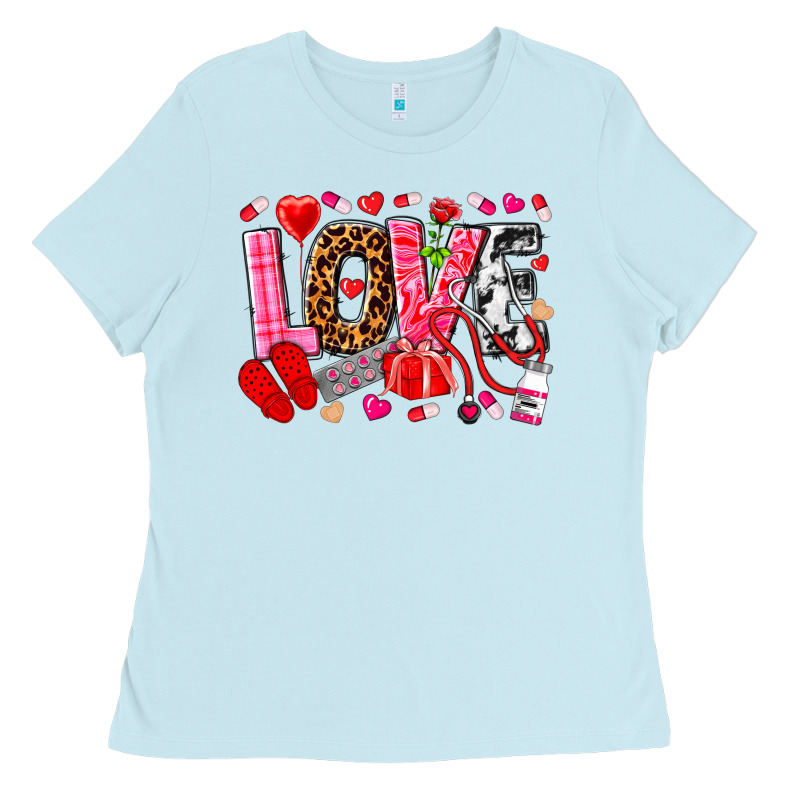 Valentines Day Love Nurse Ladies Tee by NancyCooperArtShop | Teevron