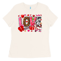 Bone valentines day love nurse Ladies Tee - NancyCooperArtShop