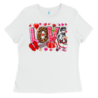 White valentines day love nurse Ladies Tee - NancyCooperArtShop