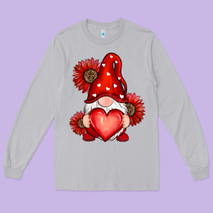 Valentines Day Red Long Sleeve Tee Designed By Ranaportraitstore