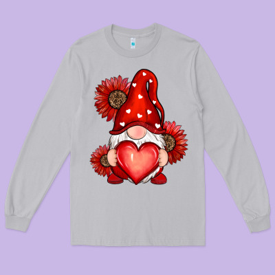 Valentines Day Red Long Sleeve Tee Designed By Ranaportraitstore