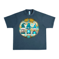 Midnight Navy Winter Gnomies Ornament Urban Heavy Tee - BundleAndBundleShop
