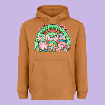 Easter Gnomes Rainbow Heavyweight Hoodie Designed By Oliviacreatesart